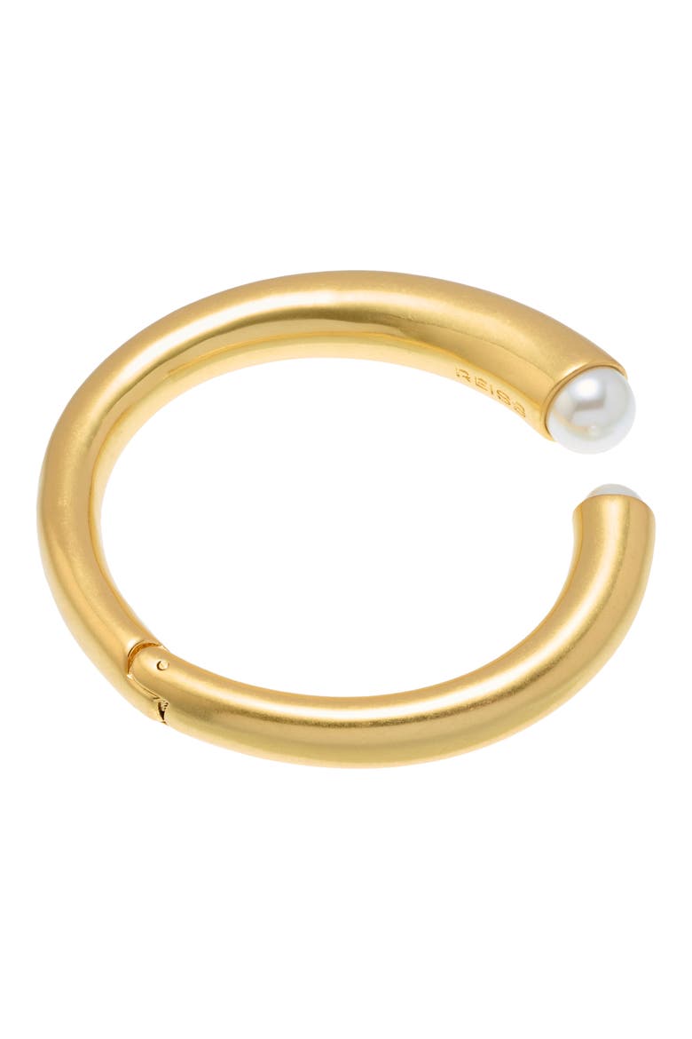 Alana Faux Pearl Cuff Bracelet, Main, color, GOLD TONE / PEARL