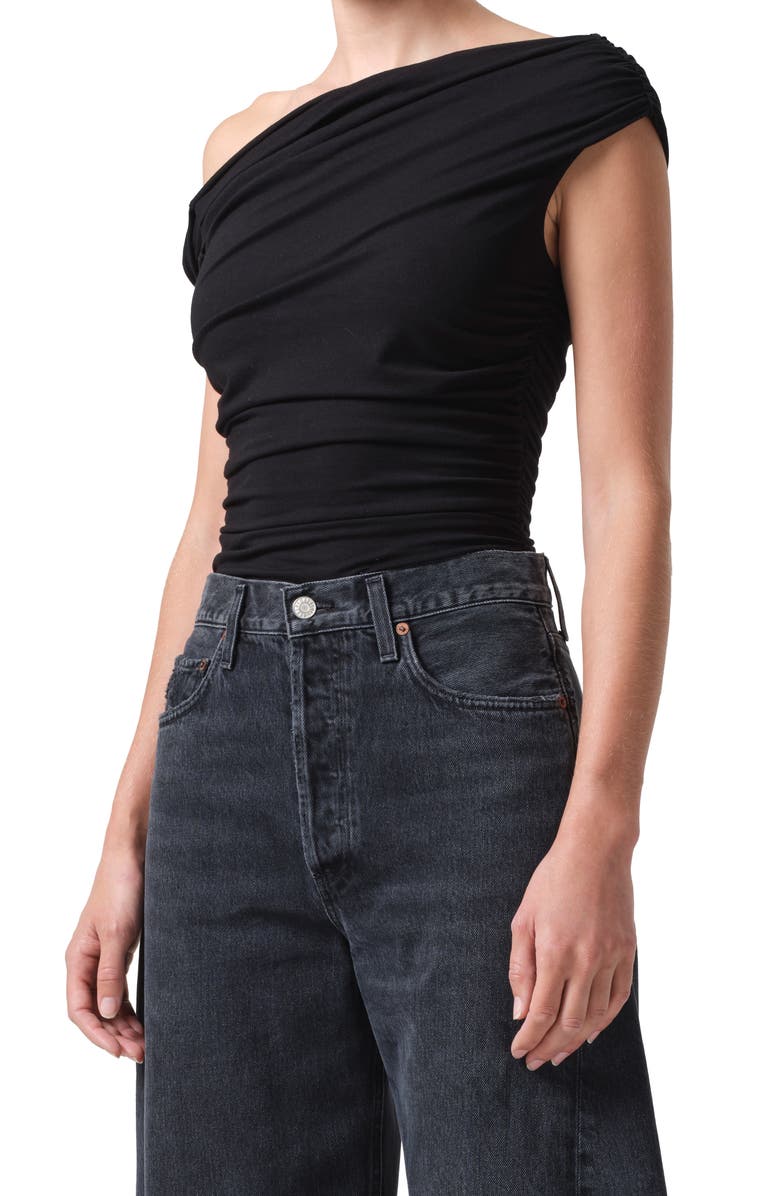 AGOLDE Hilma Twist One-Shoulder Bodysuit, Alternate, color, 