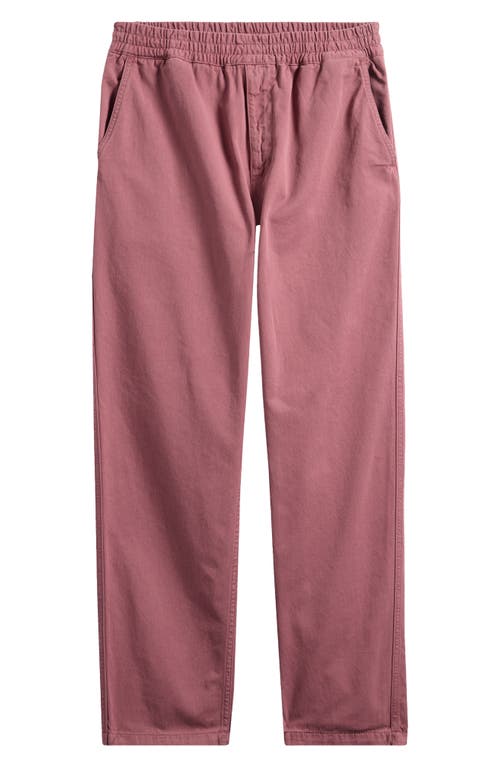 Carhartt Work In Progress Flint Straight Leg Twill Pants In Dusky Pink (garment Dyed)