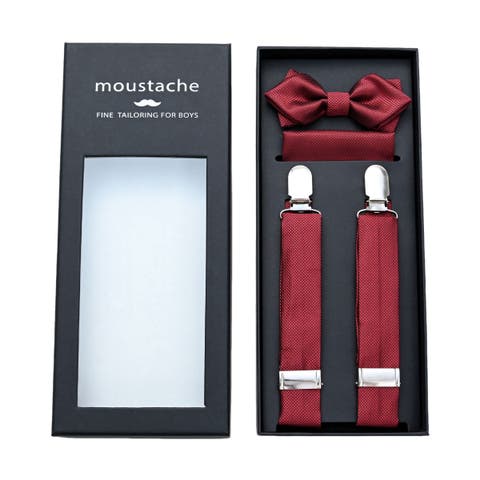 Crosshatch Suspender Set (Toddler, Little Kid & Big Kid)