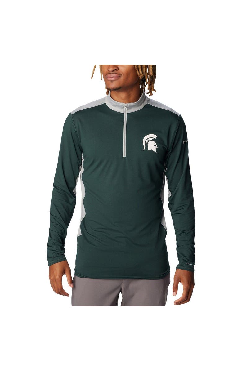 Columbia Men's Columbia Green Michigan State Spartans Tech Trail<sup>™</sup> Omni-Shade Quarter-Zip Top, Main, color, Green