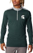 Columbia Men's Columbia Green Michigan State Spartans Tech Trail™ Omni-Shade Quarter-Zip Top