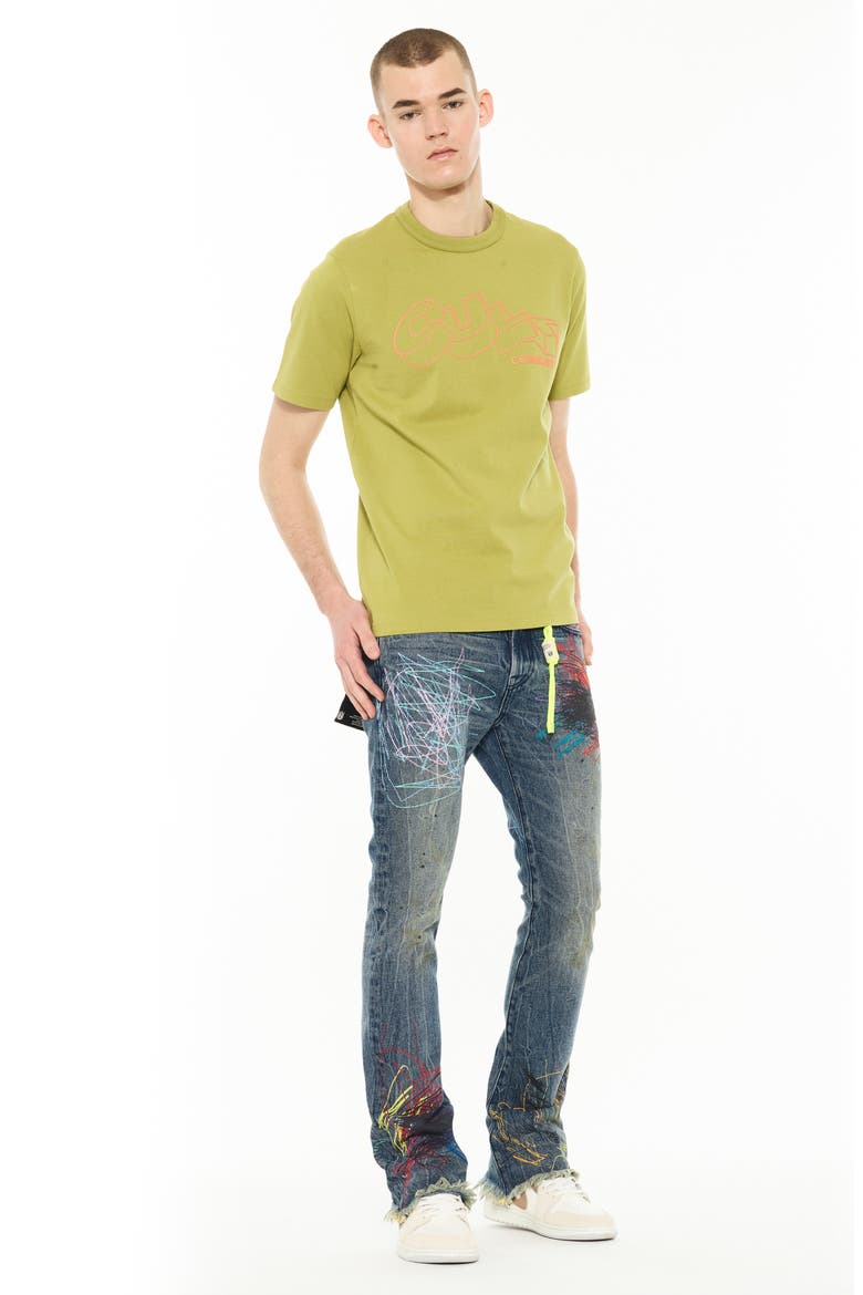 Lenny 603 Bootcut Jeans, Alternate, color, SCRIBBLE