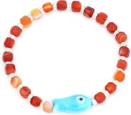 Panacea Fish Beaded Stretch Bracelet