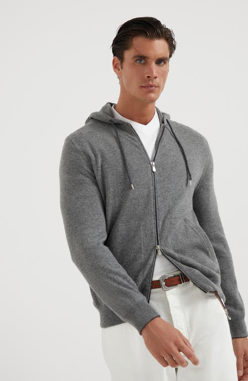Brunello Cucinelli Sweatshirt-style Cardigan In Dark Grey