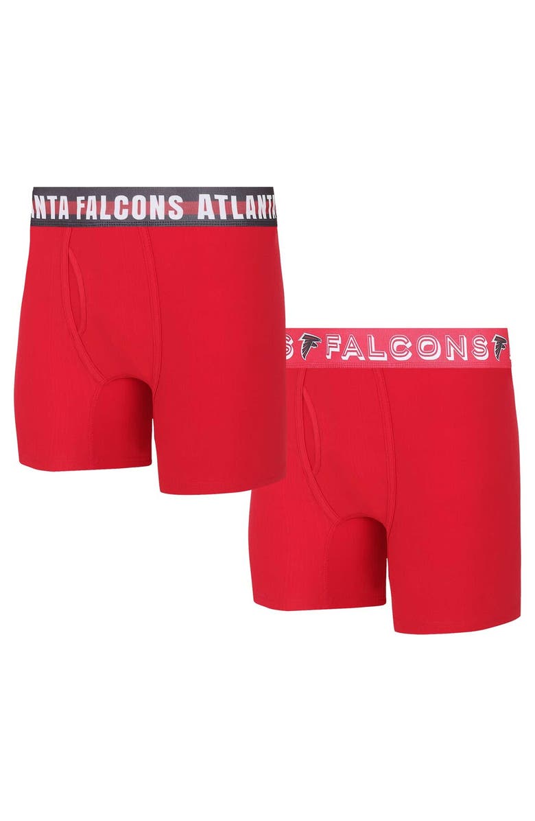 CONCEPTS SPORT Men's Concepts Sport Atlanta Falcons Gauge Knit Boxer Brief Two-Pack, Main, color, Red