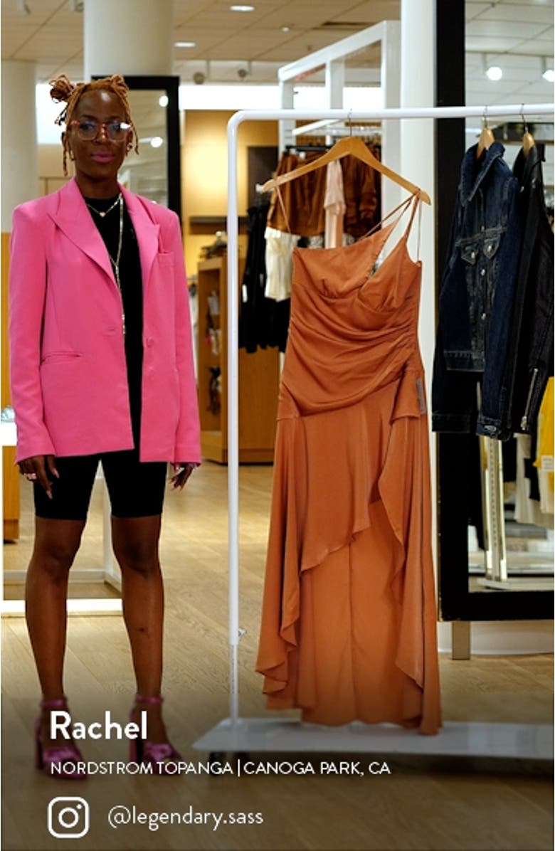 Faye One-Shoulder Cutout Cocktail Dress, sales video thumbnail