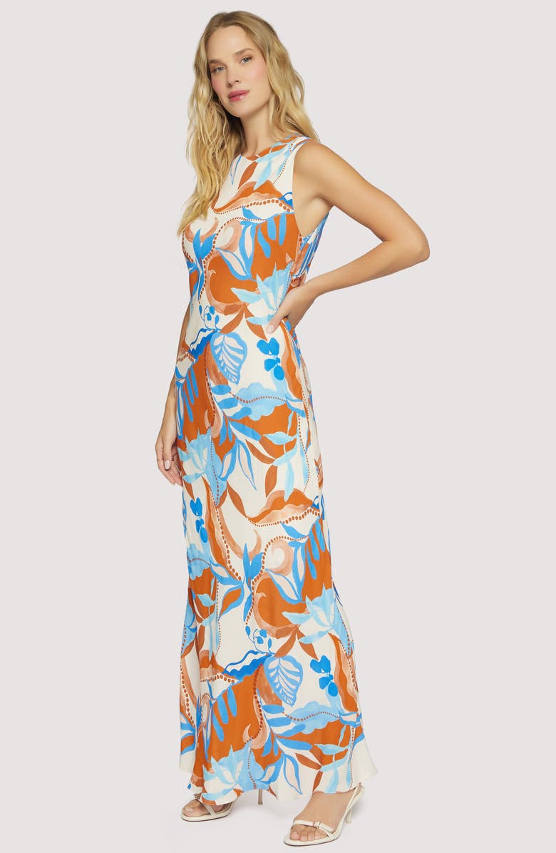 Lost + Wander Bask in Capri Maxi Dress, Alternate, color, Cream-Multi