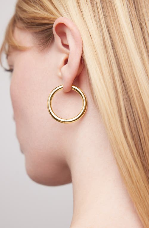 Jennifer Fisher Mini Lilly Hinged Hoop Earrings In Yellow Gold
