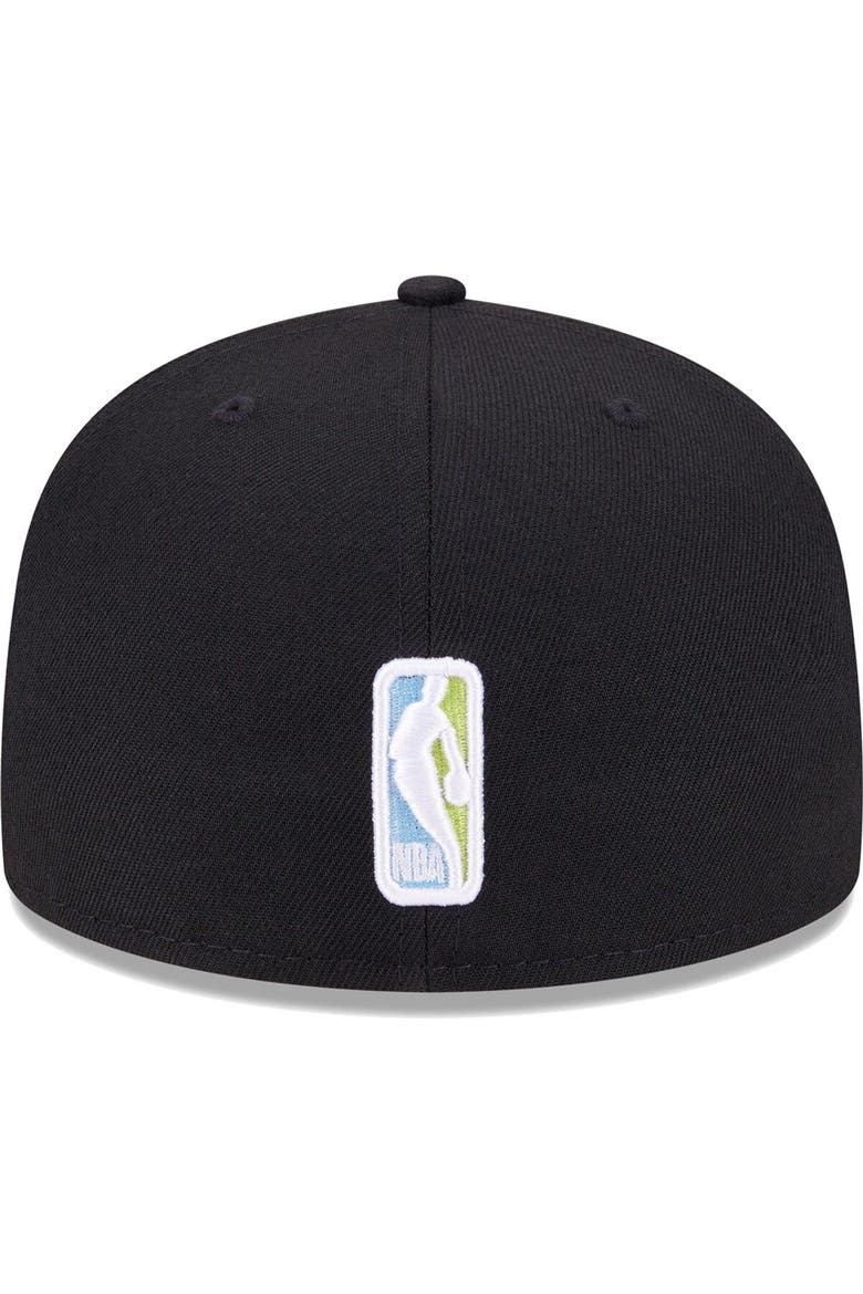 Men's New Era Black Brooklyn Nets Color Pack 59FIFTY Fitted Hat, Alternate, color, Black