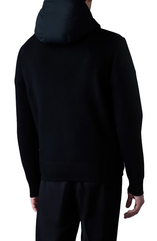 Mackage Andrew Quilted Down Stretch Mixed Media Jacket In Black