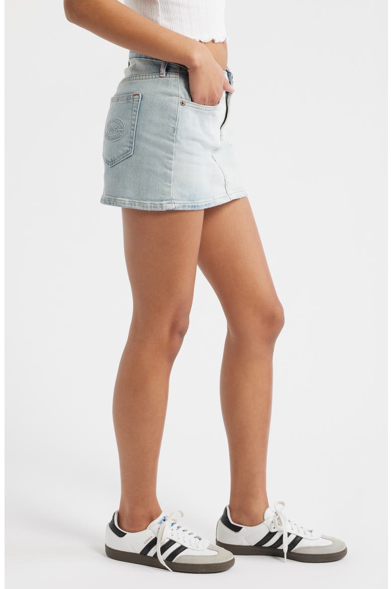 Ultra Denim Miniskirt, Alternate, color, BLEACH