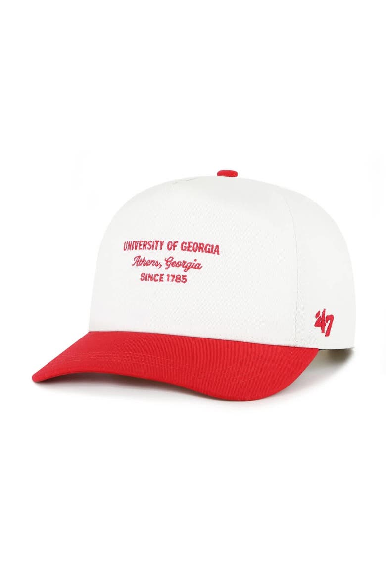 Men's '47 White Georgia Bulldogs Contemporary Basics Two-Tone Hitch Adjustable Hat, Main, color, White