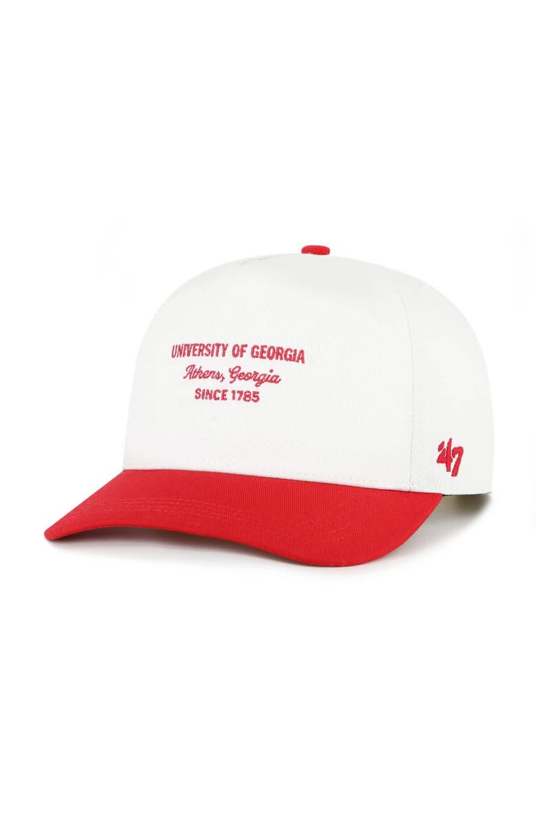 '47 Men's '47 White Georgia Bulldogs Contemporary Basics Two-Tone Hitch Adjustable Hat, Main, color, White