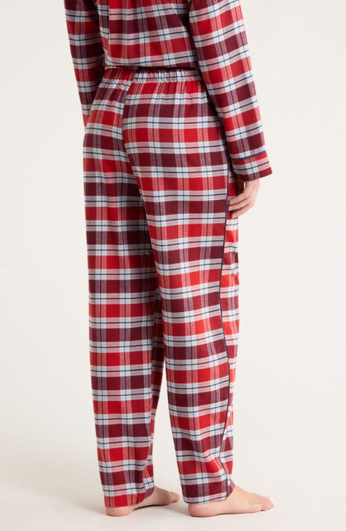 Lunya Brushed Flannel Pajama Pants In Multi