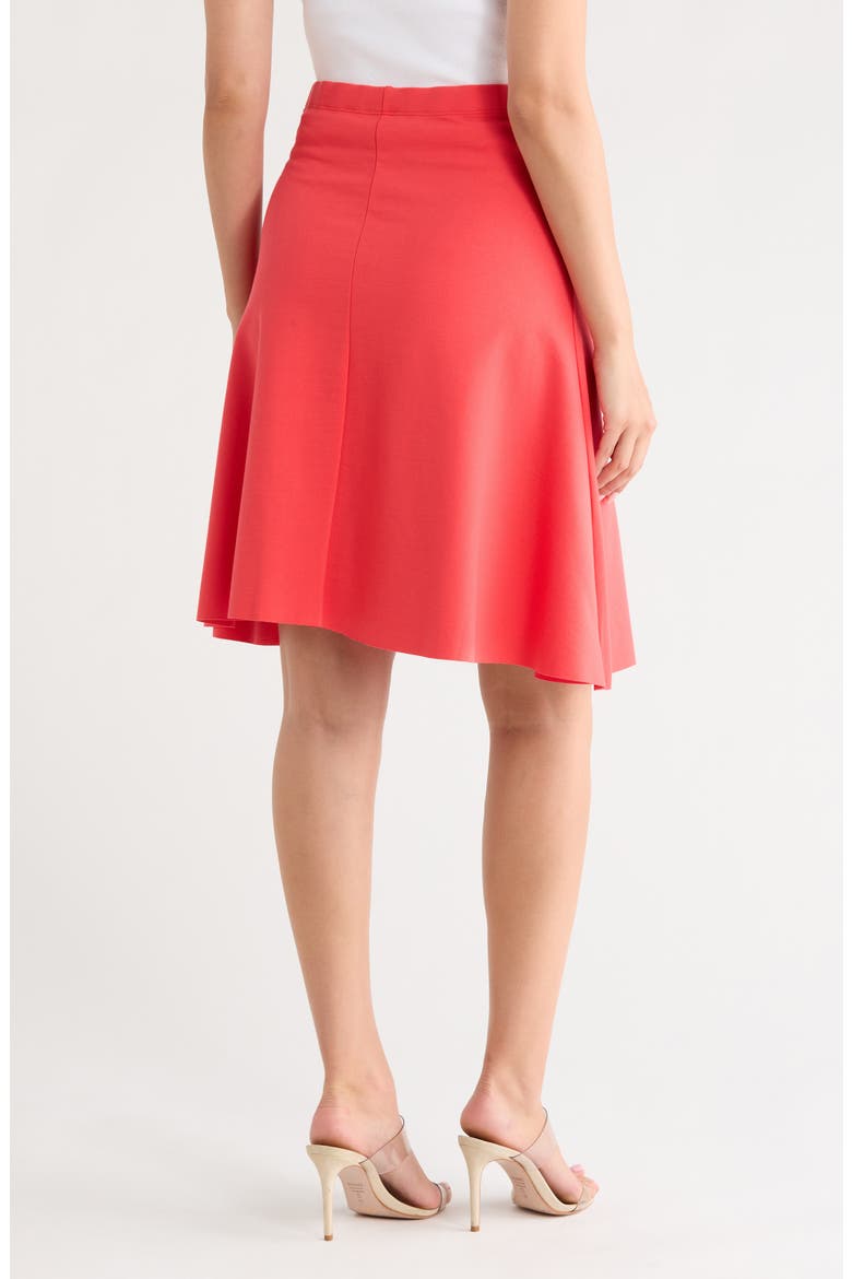 Flared Midi Skirt, Alternate, color, RUST