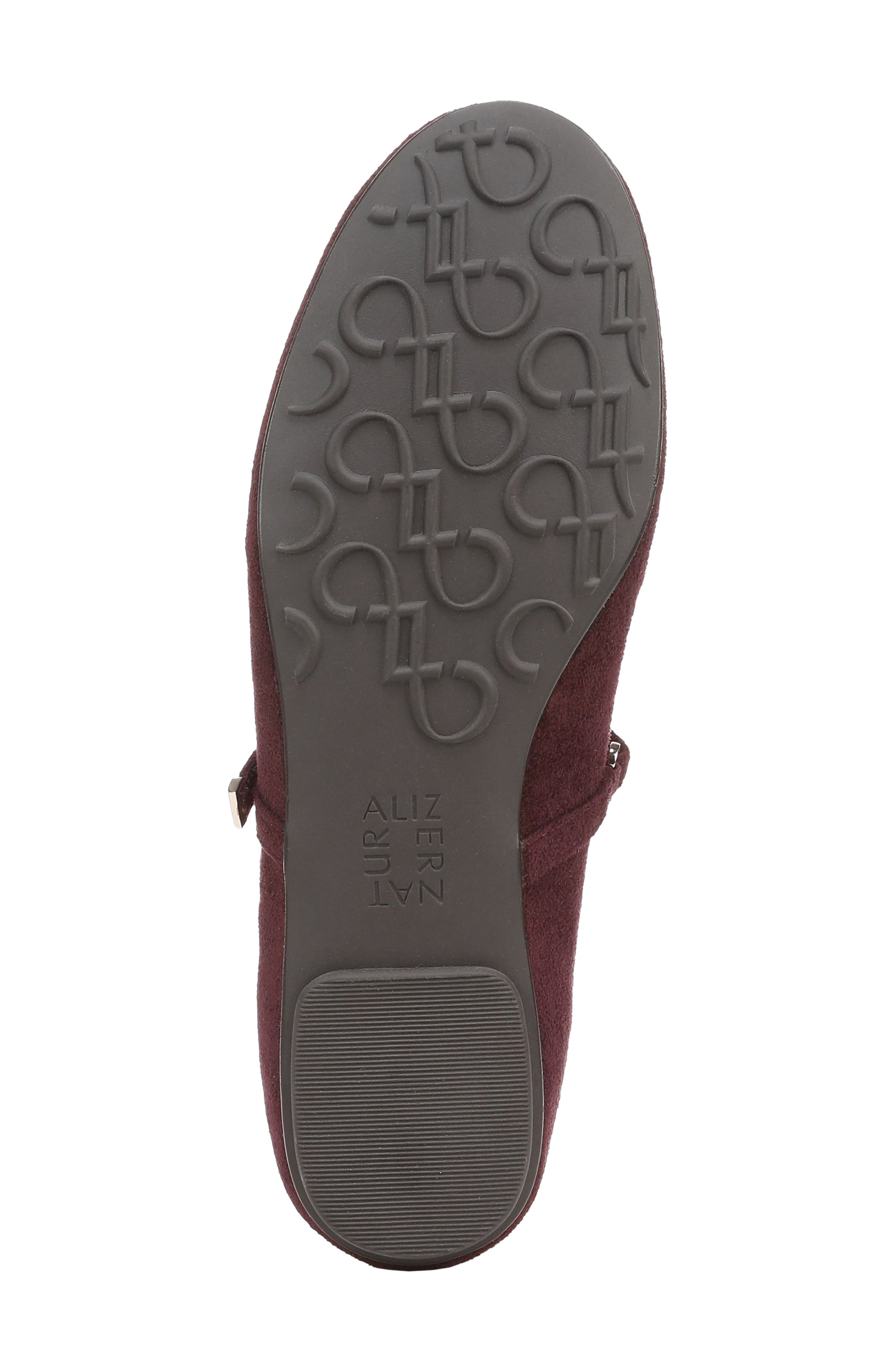Ashanti Mary Jane Flat, Alternate, color, MERLOT RED FAUX SUEDE