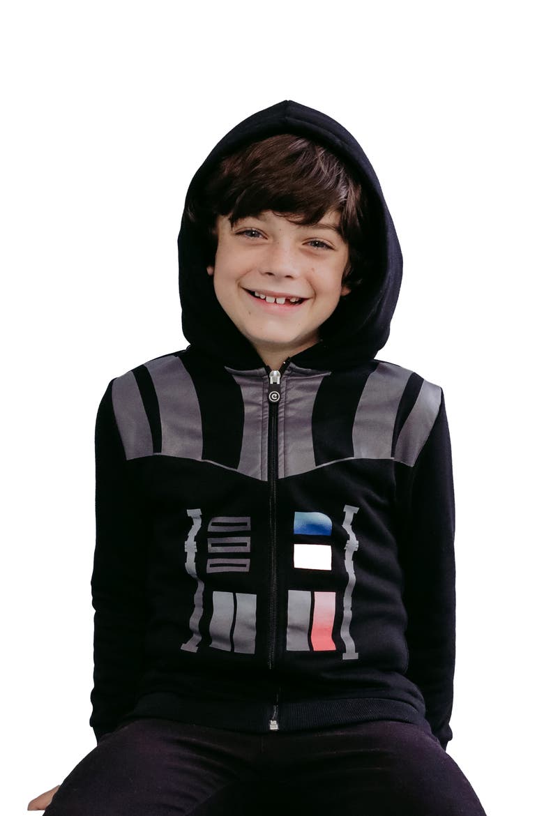 x Star Wars™ Darth Vader 2-in-1 Plush Toy Hoodie, Alternate, color, BLACK