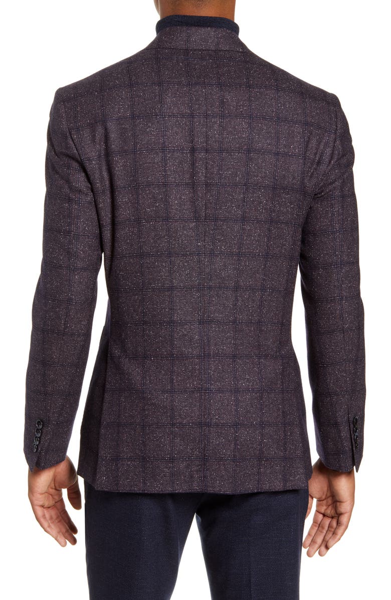 Nordstrom Signature Trim Fit Windowpane Wool Sport Coat, Alternate, color,