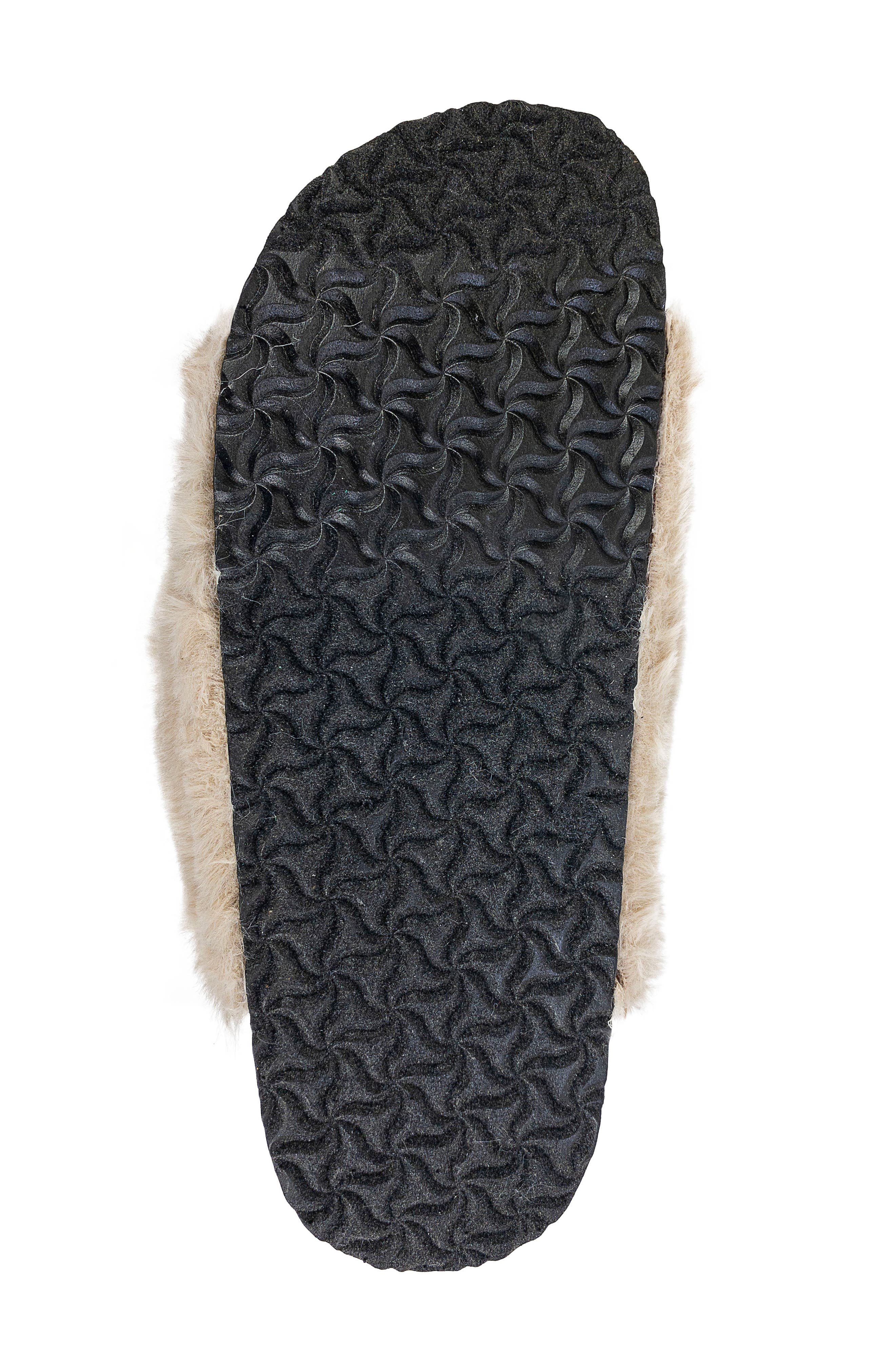 Chinese Laundry Flex Faux Fur Slide Sandal, Alternate, color, Tan-Beige