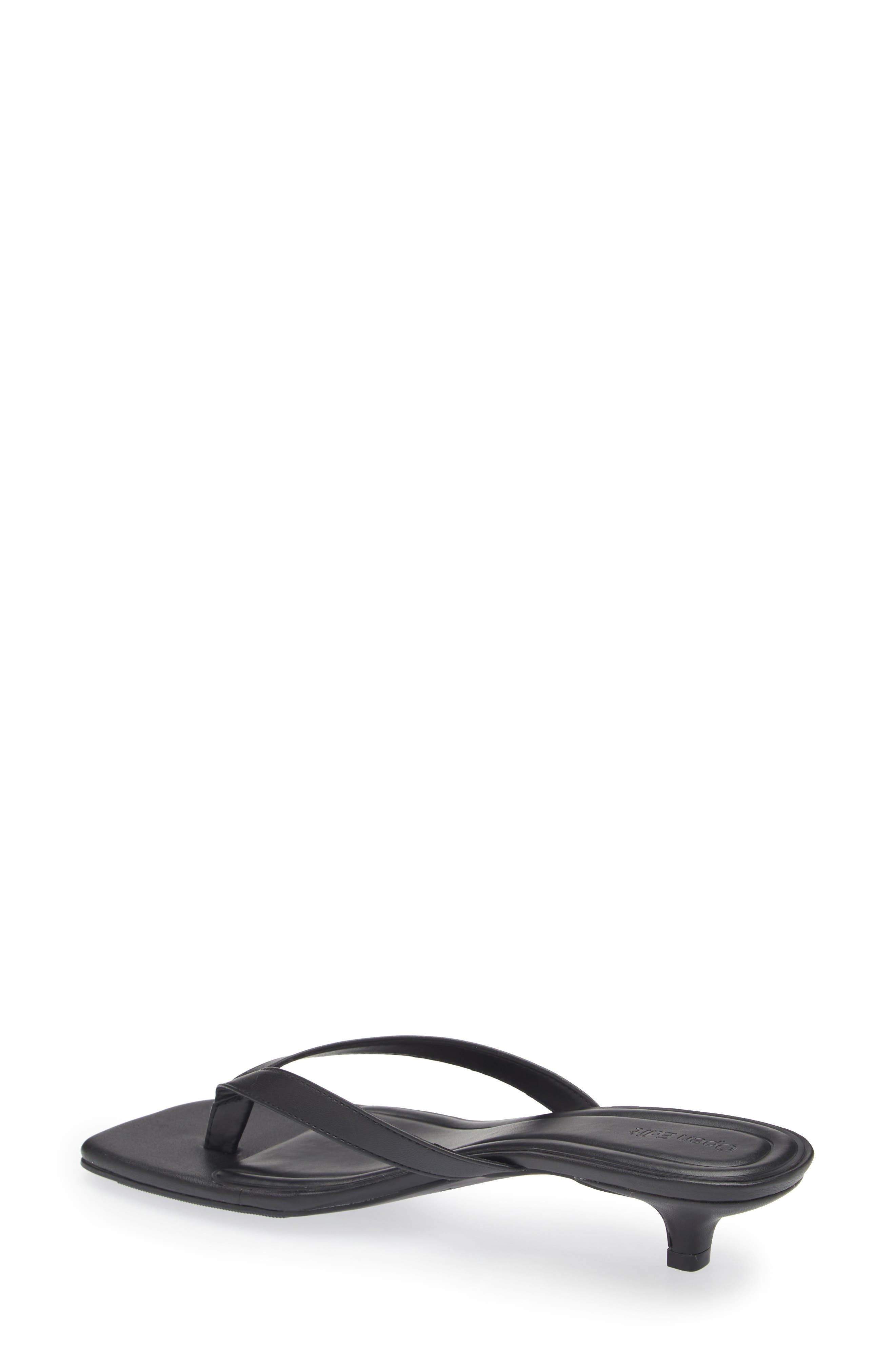 Open Edit Tori Kitten Heel Sandal, Alternate, color, Black