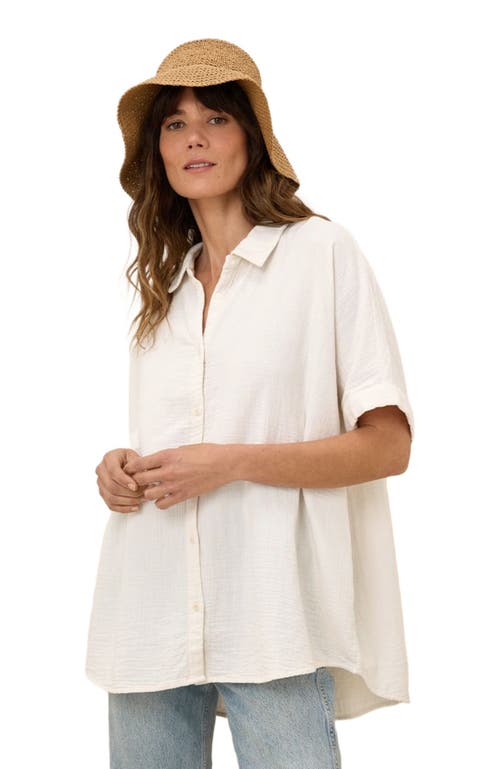 Pact Organic Cotton Coastal Double Gauze Oversized Shirt
