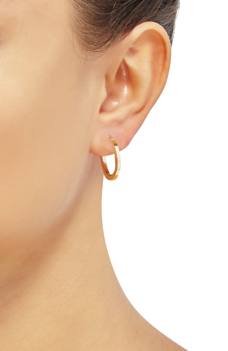 Frankie & Zoe 14K Yellow Gold Square Tube Hoop Earrings, Alternate, color,