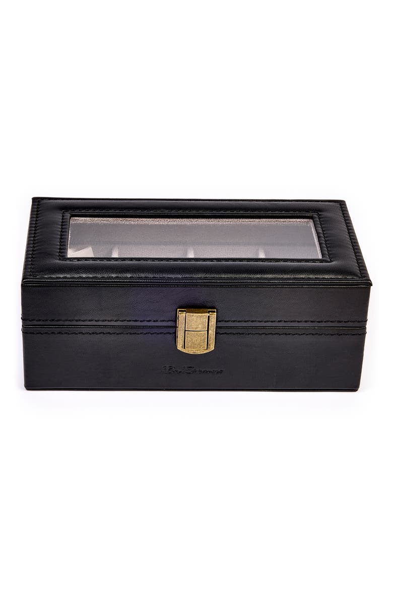 4-Slot Watch Valet, Main, color, BLACK