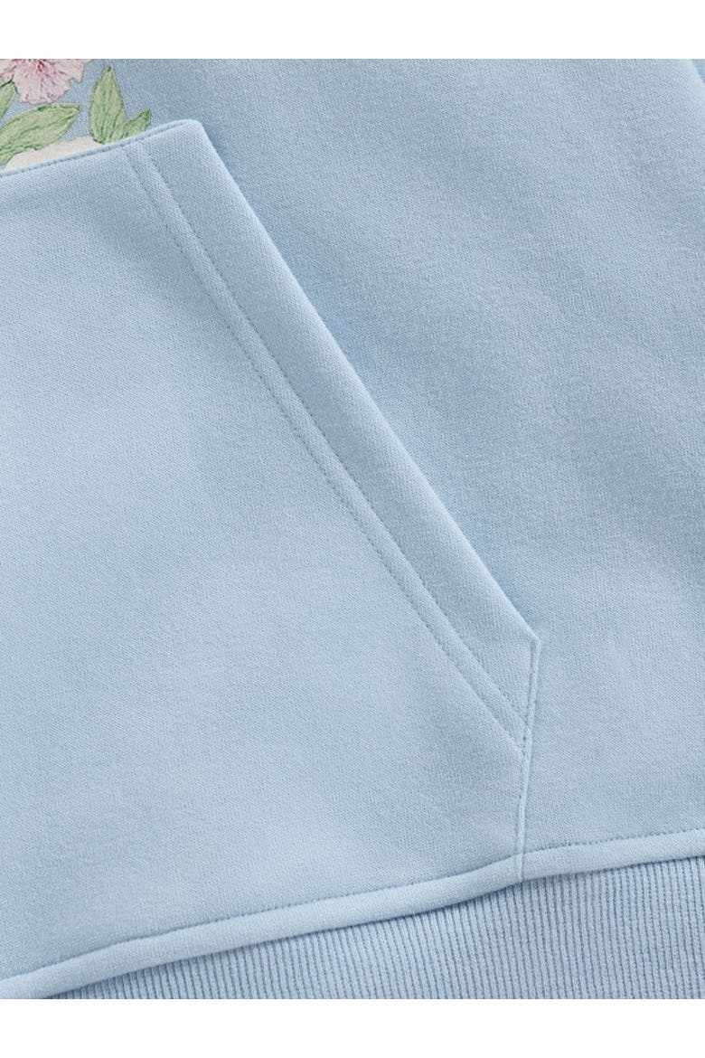 Floral Eden Star Pullover Hoodie, Alternate, color, Blue