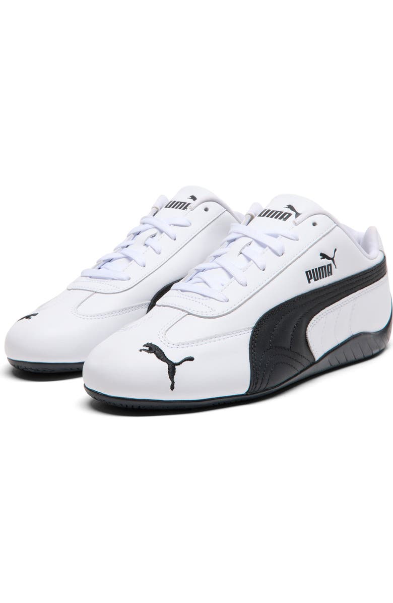 PUMA Speedcat Full Leather Sneaker, Main, color, Puma White/ Puma Black
