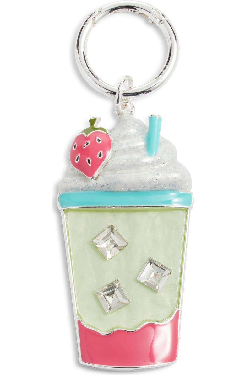 Chelsea28 Strawberry Matcha Bag Charm, Main, color, Green Multi- Gold