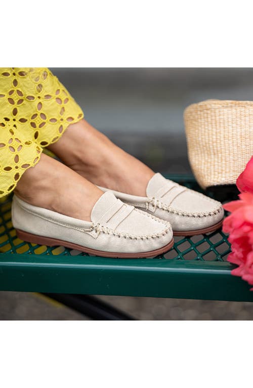 Minnetonka Mellony Penny Loafer In Stone