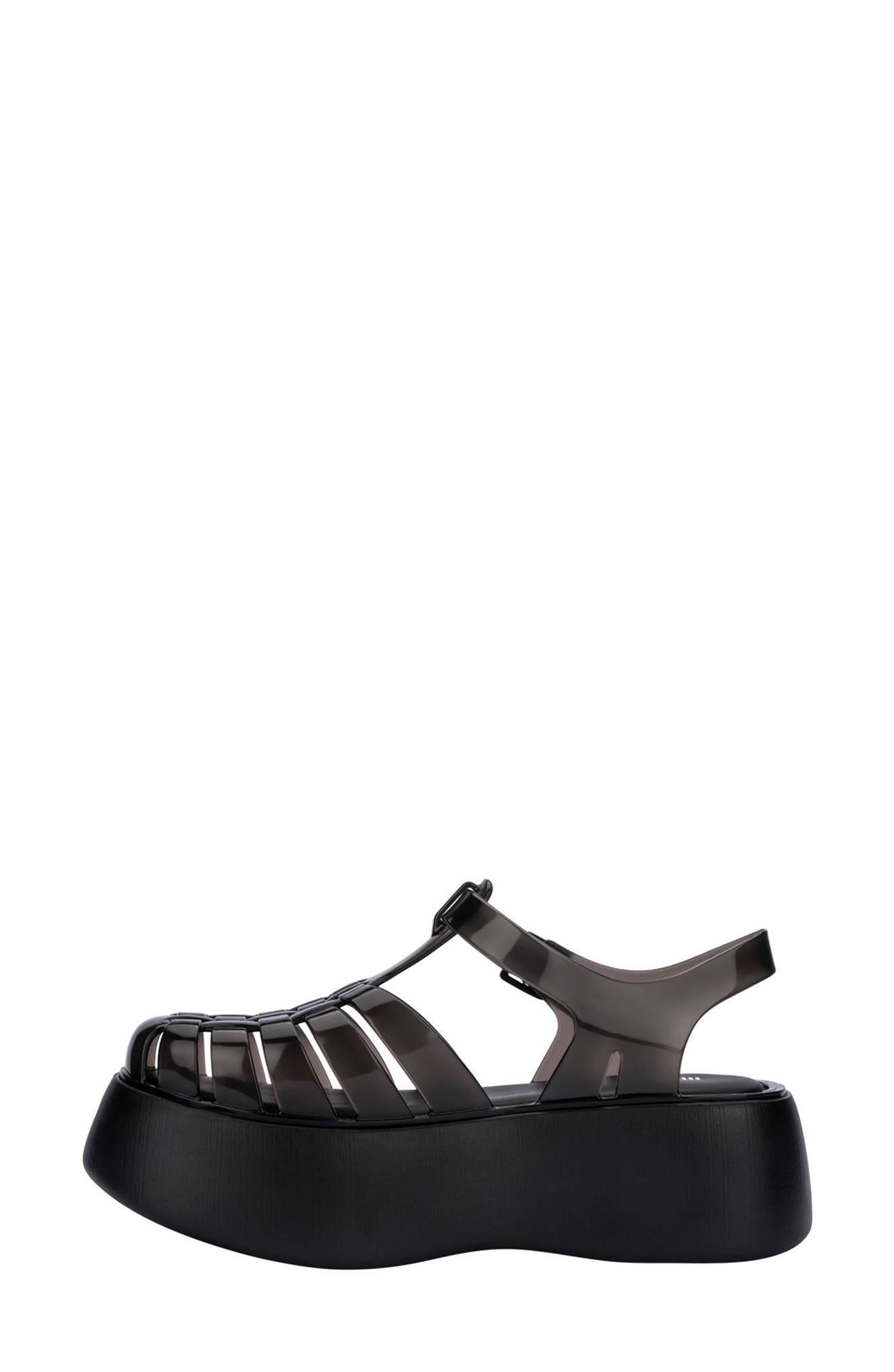 Possession Plato Platform Jelly Sandal, Alternate, color, BLACK