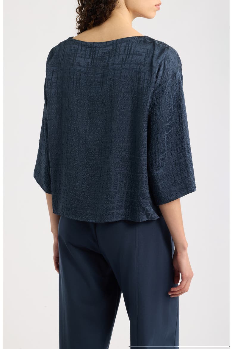 Boxy Silk Top, Alternate, color, MARITIME