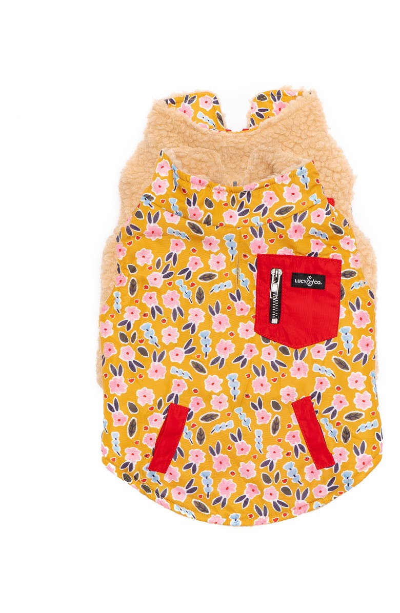 Lucy & Co. Reversible Teddy Fleece Dog Vest, Main, color, 