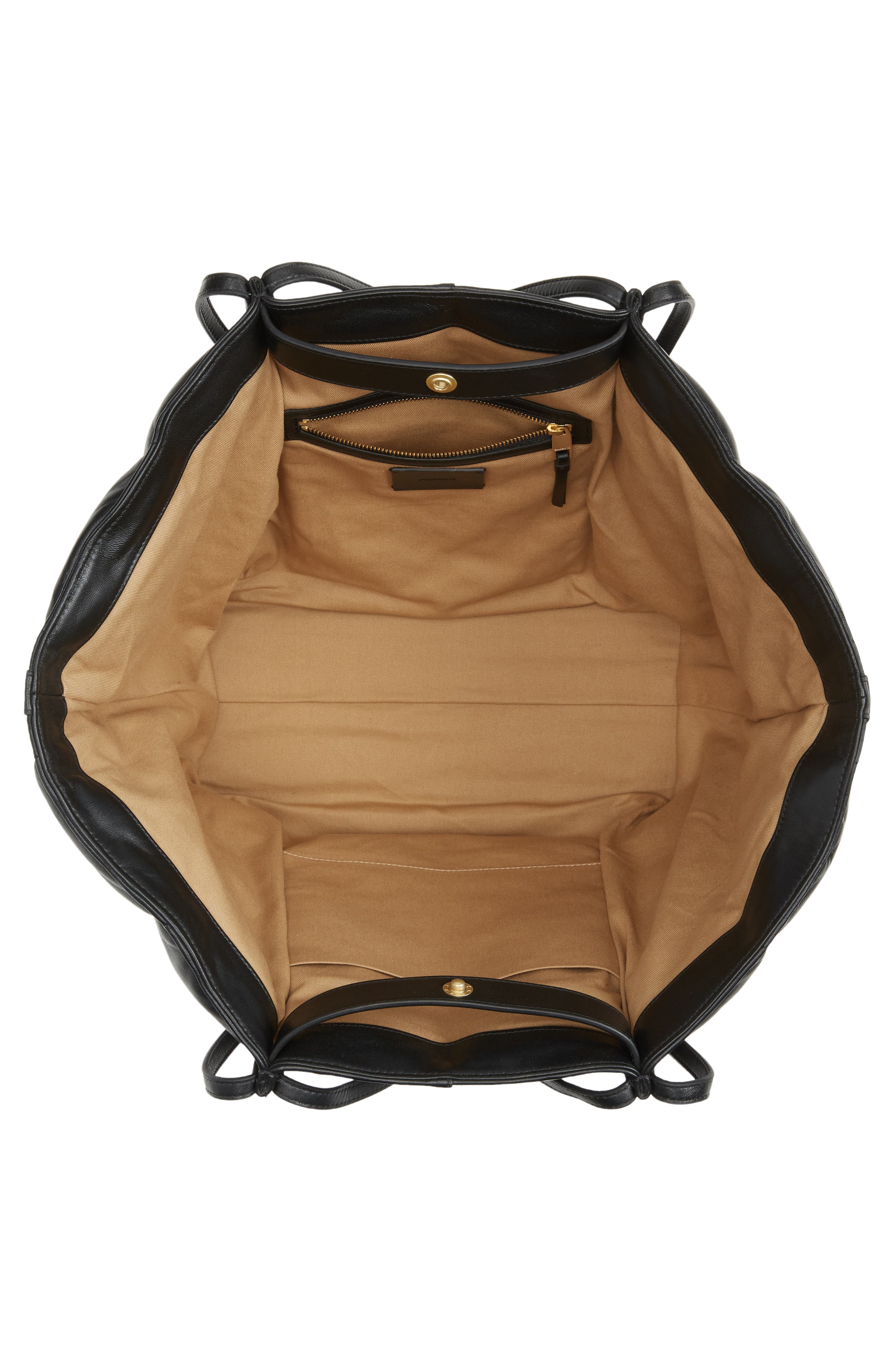 AllSaints Nadaline Quilted Leather Tote, Alternate, color, 