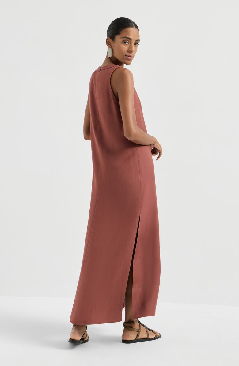 Brunello Cucinelli Fluid twill dress, Alternate, color, Red
