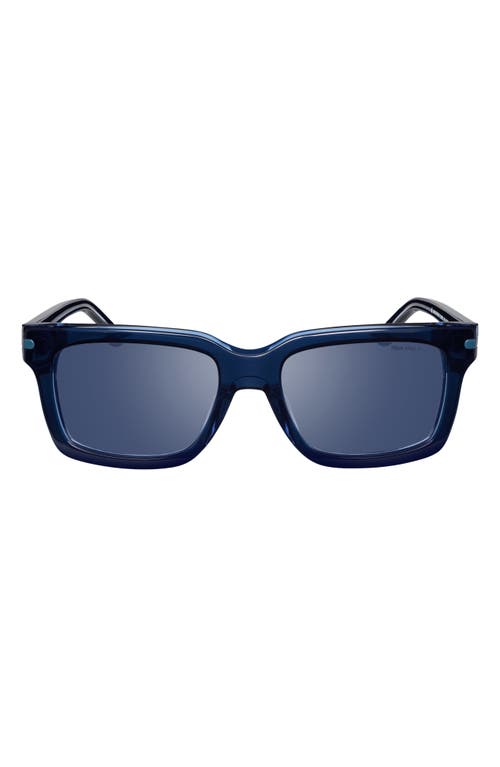Nike Crescent I 54mm Rectangular Sunglasses In Blue