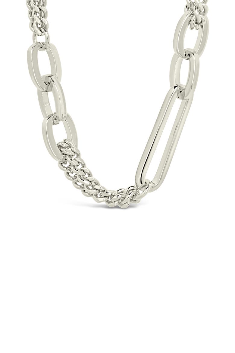 Rowena Chain Link Necklace, Alternate, color, SILVER