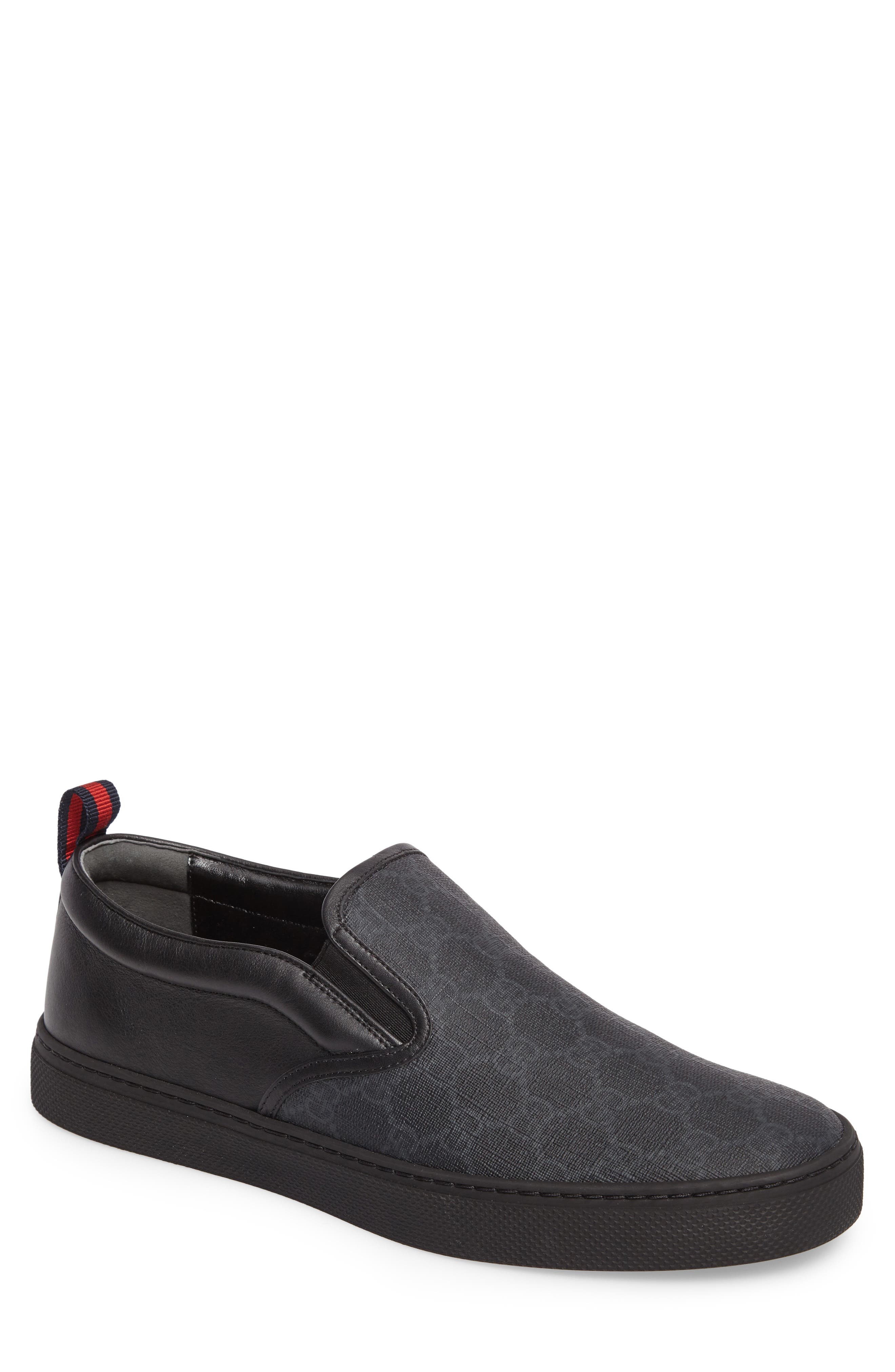 Gucci Slip-On, Main, color, Black Gg Supreme