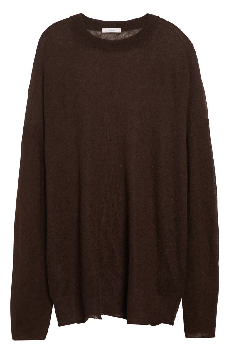 Haikure Marwa Cutout Alpaca Blend Rib Sweater, Alternate, color, Ebony
