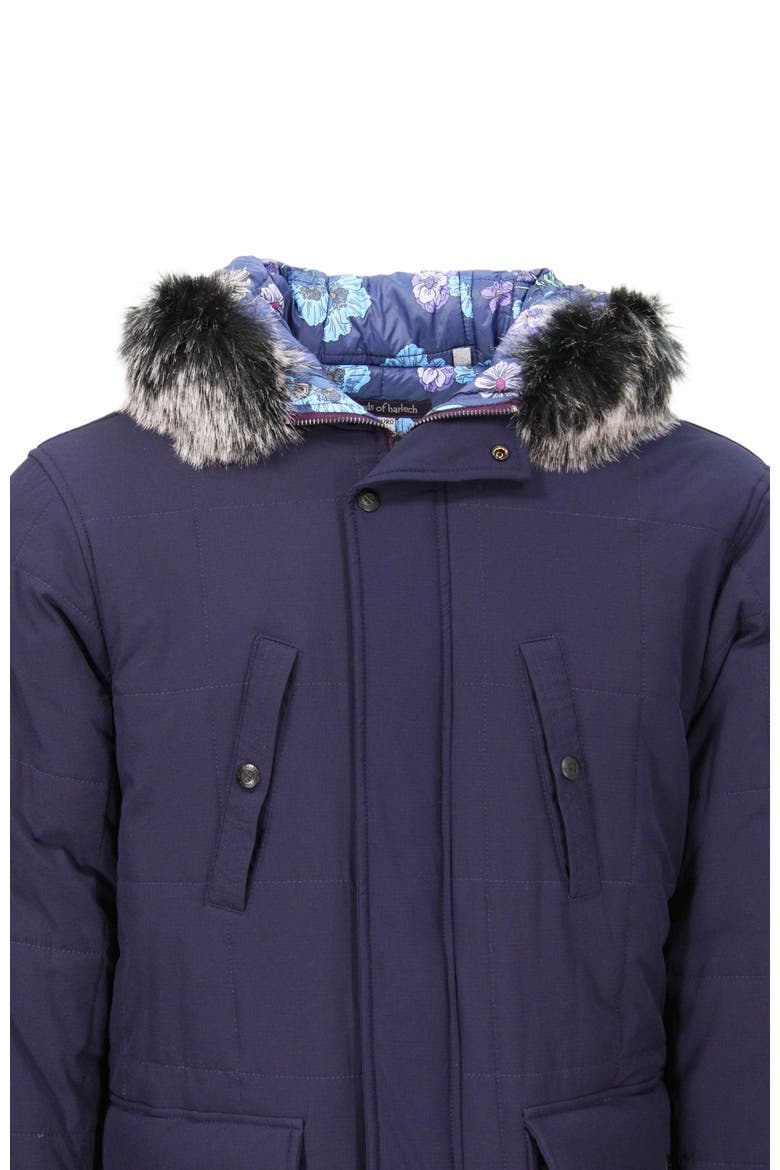 Duffy Quilted Ripstop Parka Jacket, Alternate, color, Navy