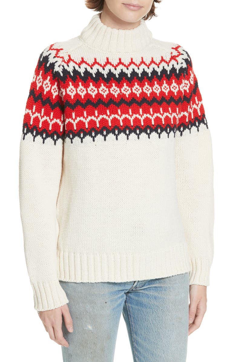 &Daughter Bansha Fair Isle Merino Wool Sweater, Main, color, 