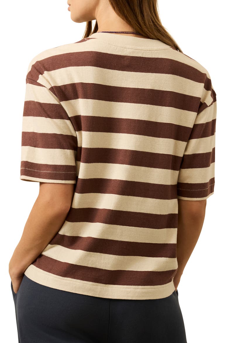 Stripe Hemp & Organic Cotton T-Shirt, Alternate, color, ESPRESSO STRIPE