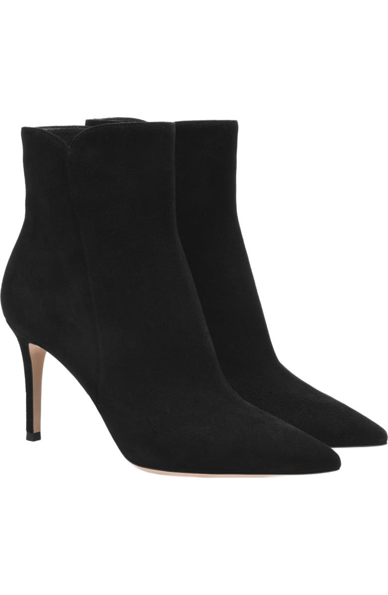 Gianvito Rossi Levy 85 Booties, Alternate, color, Black Suede
