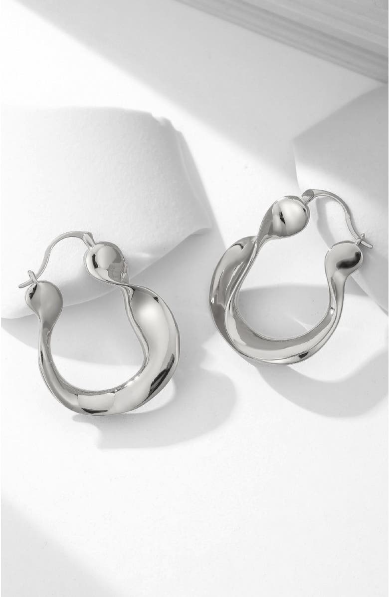 RETRO CHIC Breeze Silver Earrings, Alternate, color, Silver