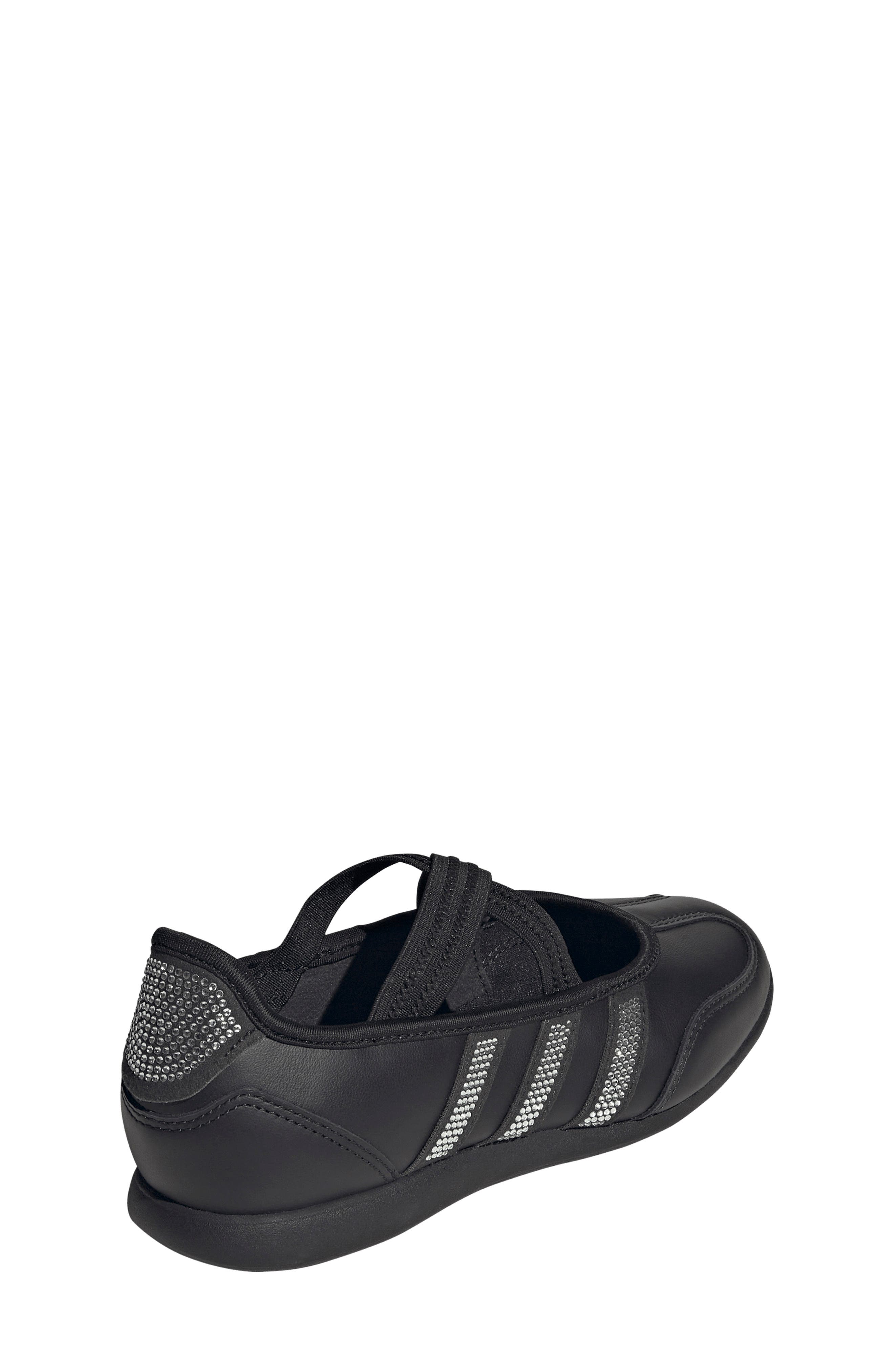 Barreda Mary Jane Flat, Alternate, color, BLACK/ WHITE/ SILVER