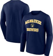 Logo Athletic Men's Logo Athletic Navy Milwaukee Brewers Heart & Soul Long Sleeve T-Shirt