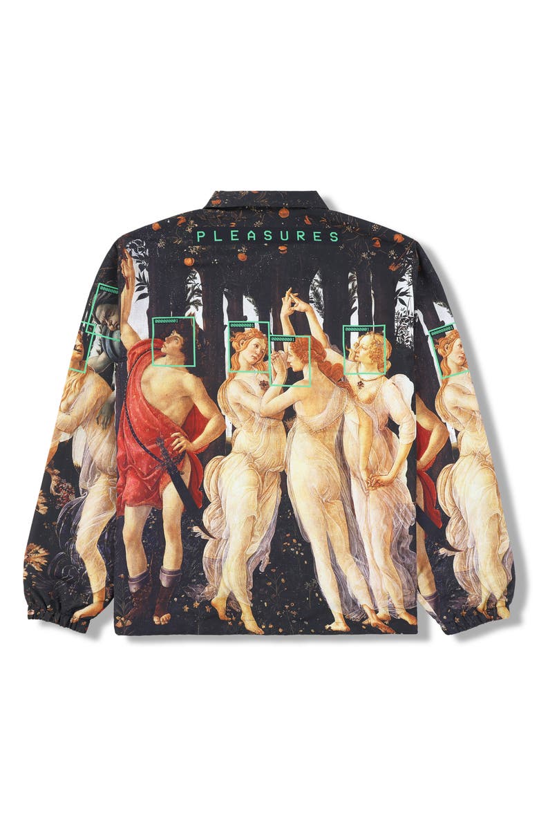 PLEASURES Facial Recognition Cotton Coach Jacket, Alternate, color, Multi