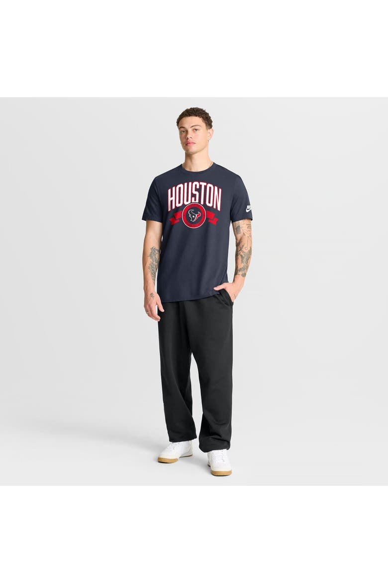Men's Nike Navy Houston Texans Rewind Front and Back Hit Essential T-Shirt, Alternate, color, Navy